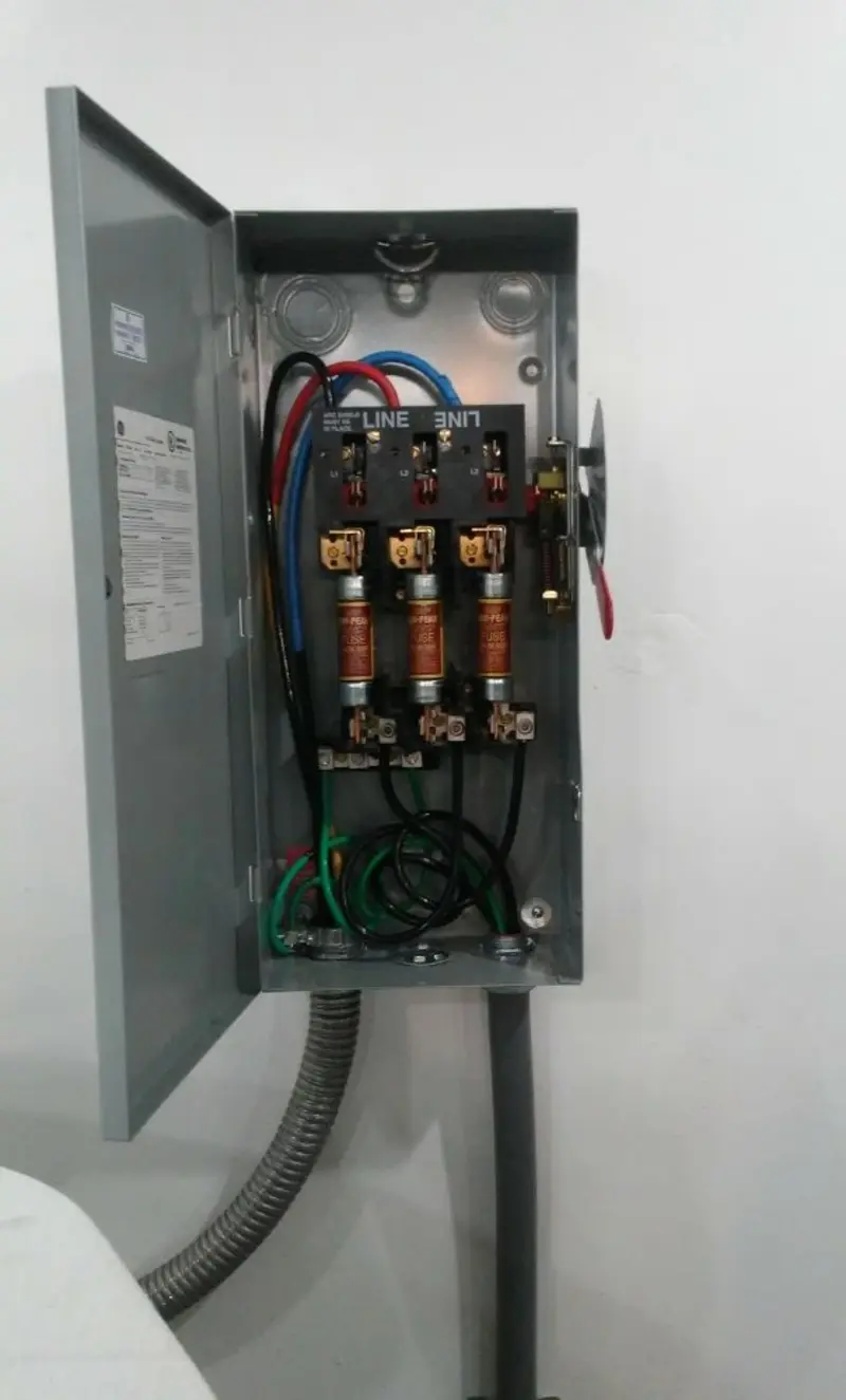 Three-phase disconnect switch installed for Electrical Wiring & Rewiring in Riverton